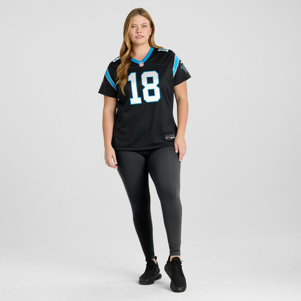 Jalen Coker Carolina Panthers Women's Team Game Jersey - Black sale