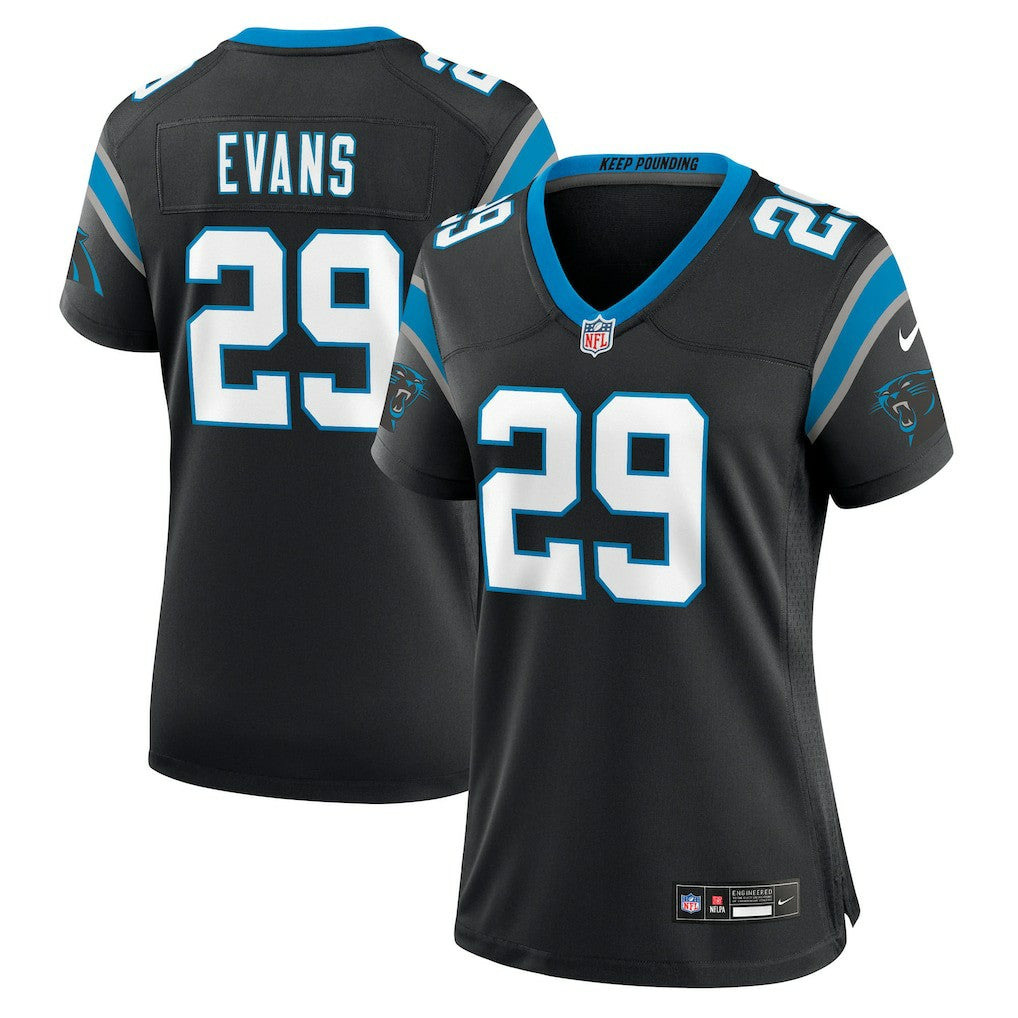 Akayleb Evans Carolina Panthers Women's Team Game Jersey - Black online