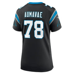 Popo Aumavae Carolina Panthers Women's Team Game Jersey - Black on sale