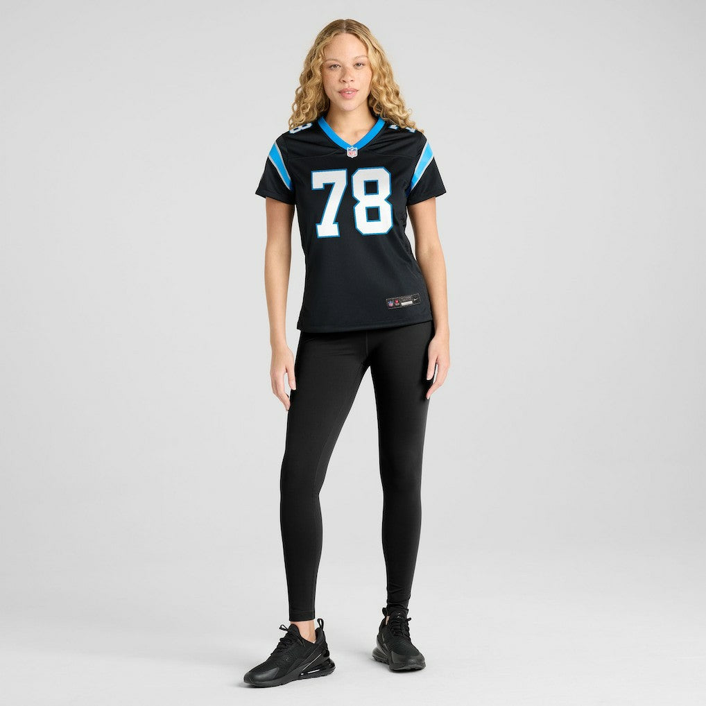 Popo Aumavae Carolina Panthers Women's Team Game Jersey - Black on sale