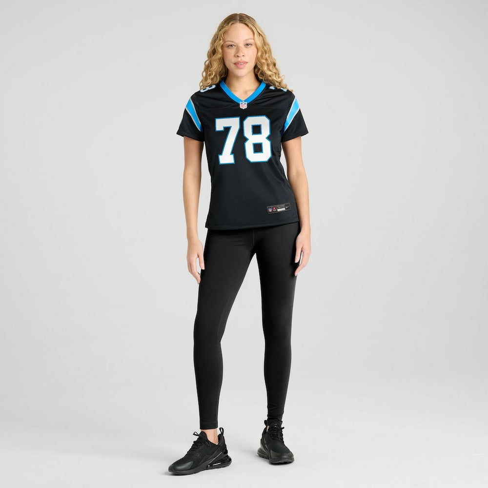 Popo Aumavae Carolina Panthers Women's Team Game Jersey - Black on sale