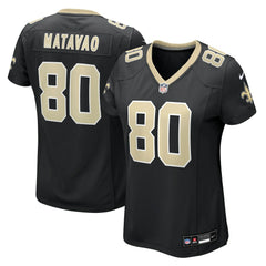Moliki Matavao New Orleans Saints Women's Team Game Jersey - Black for sale
