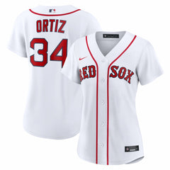 David Ortiz Boston Red Sox Women's Home Replica Player Jersey White