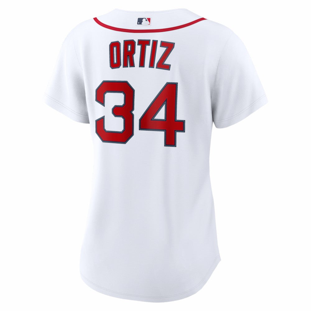 David Ortiz Boston Red Sox Women's Home Replica Player Jersey White