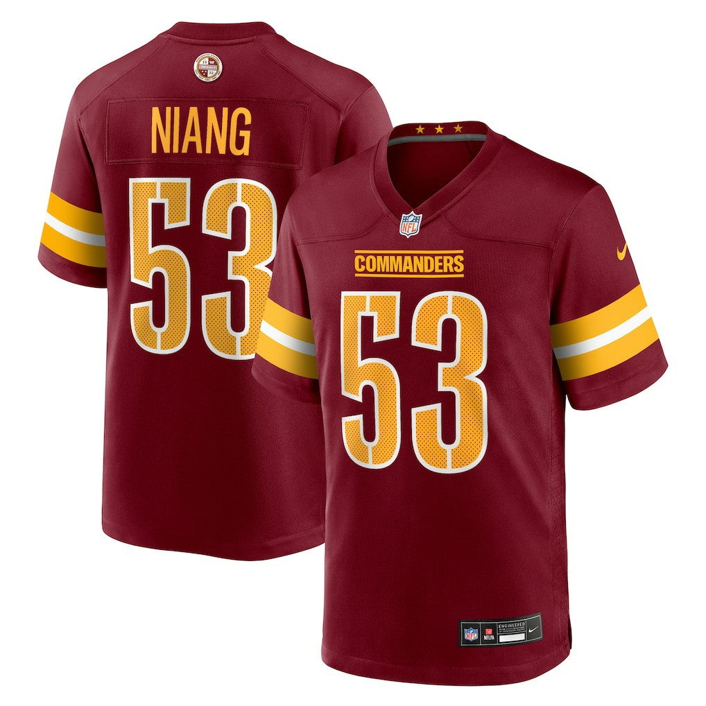 Lucas Niang Washington Commanders Team Game Jersey - Burgundy for sale