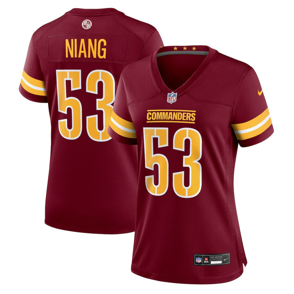 Lucas Niang Washington Commanders Women's Team Game Jersey - Burgundy cheap