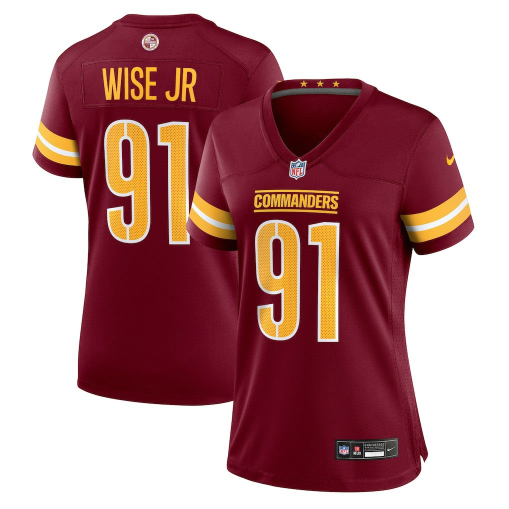 Deatrich Wise Jr. Washington Commanders Women's Team Game Jersey - Burgundy on sale