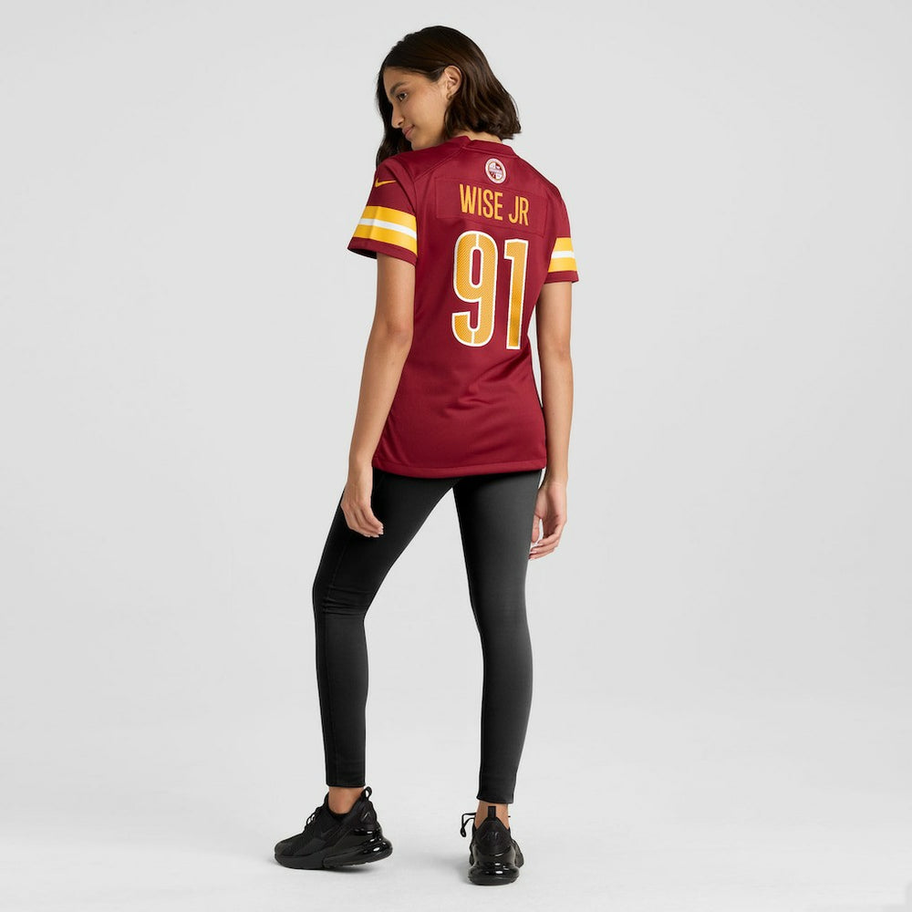 Deatrich Wise Jr. Washington Commanders Women's Team Game Jersey - Burgundy on sale