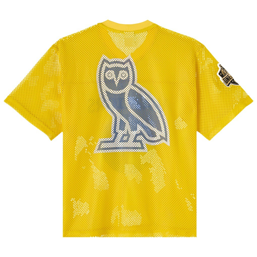 Golden State Warriors OVO x NBA Mesh Football Fashion Jersey sale - Gold online