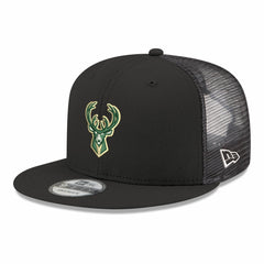 Milwaukee Bucks Core Logo Meshback 9FIFTY Snapback Hat - Black online