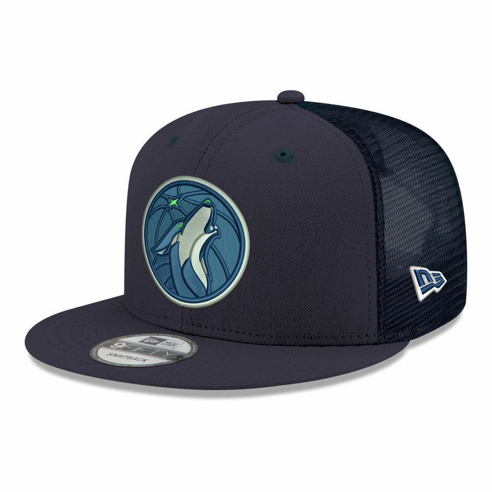 Minnesota Timberwolves Core Logo Meshback 9FIFTY Snapback Hat - Navy outlet