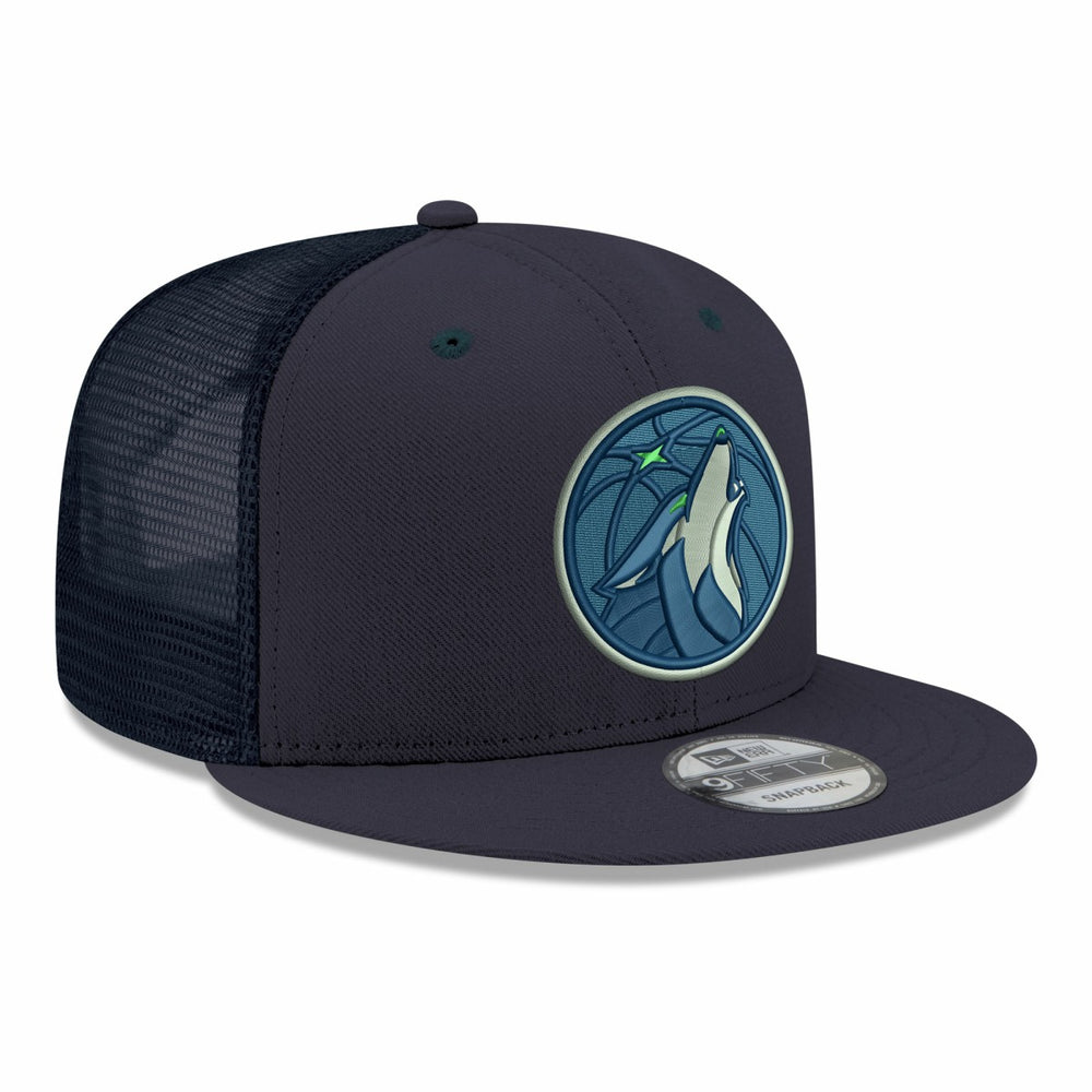 Minnesota Timberwolves Core Logo Meshback 9FIFTY Snapback Hat - Navy outlet