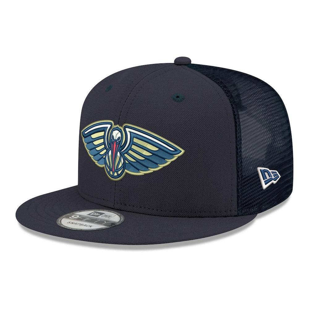 New Orleans Pelicans Core Logo Meshback 9FIFTY Snapback Hat - Navy outlet