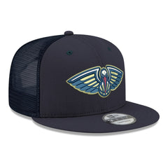 New Orleans Pelicans Core Logo Meshback 9FIFTY Snapback Hat - Navy outlet