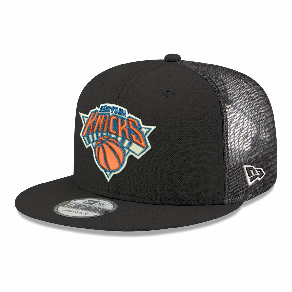 New York Knicks Core Logo Meshback 9FIFTY Snapback Hat - Black on sale