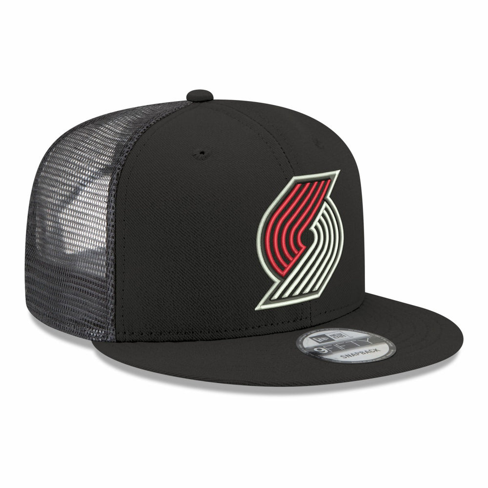 Portland Trail Blazers Core Logo Meshback 9FIFTY Snapback Hat - Black sale