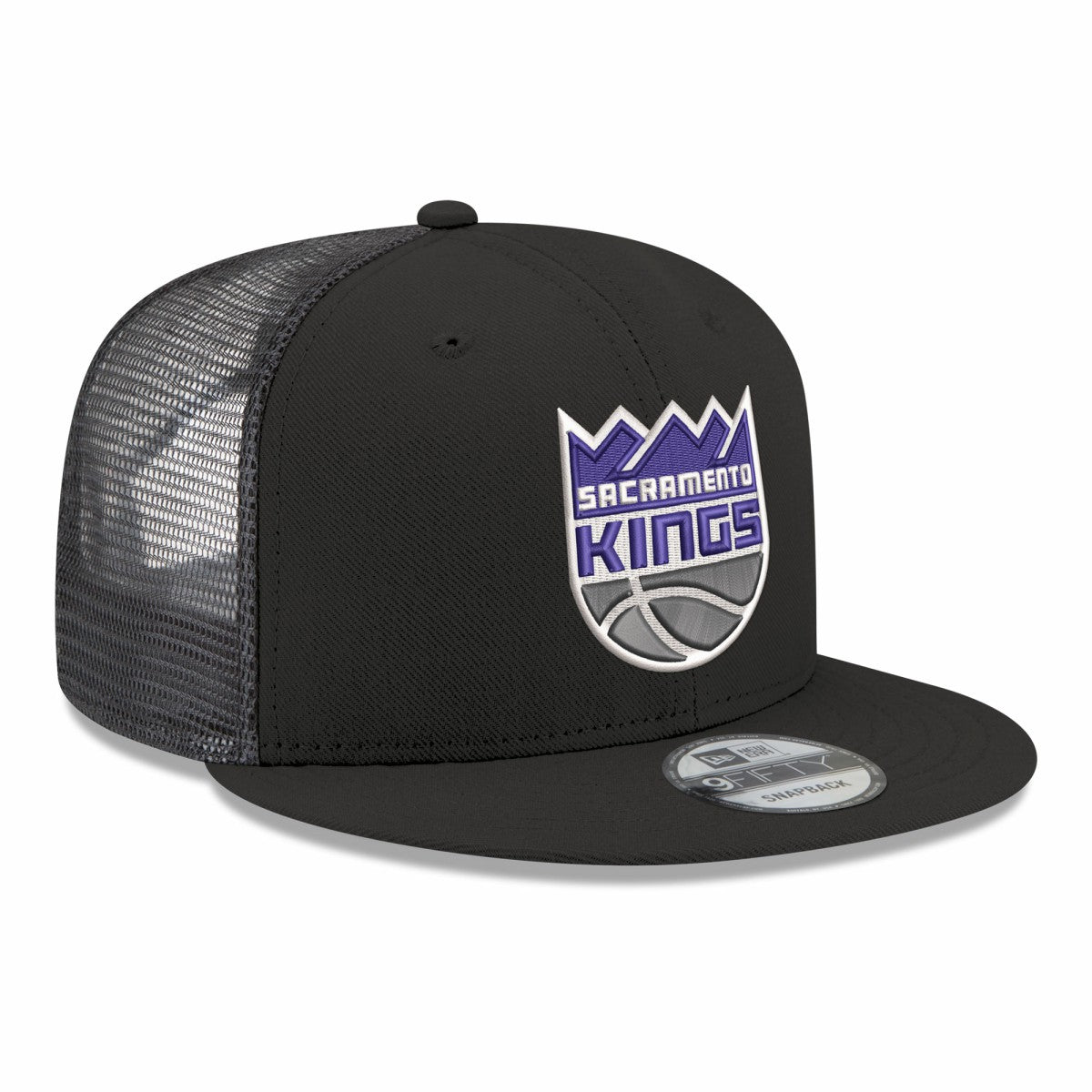 Sacramento Kings Core Logo Meshback 9FIFTY Snapback Hat - Black on sale