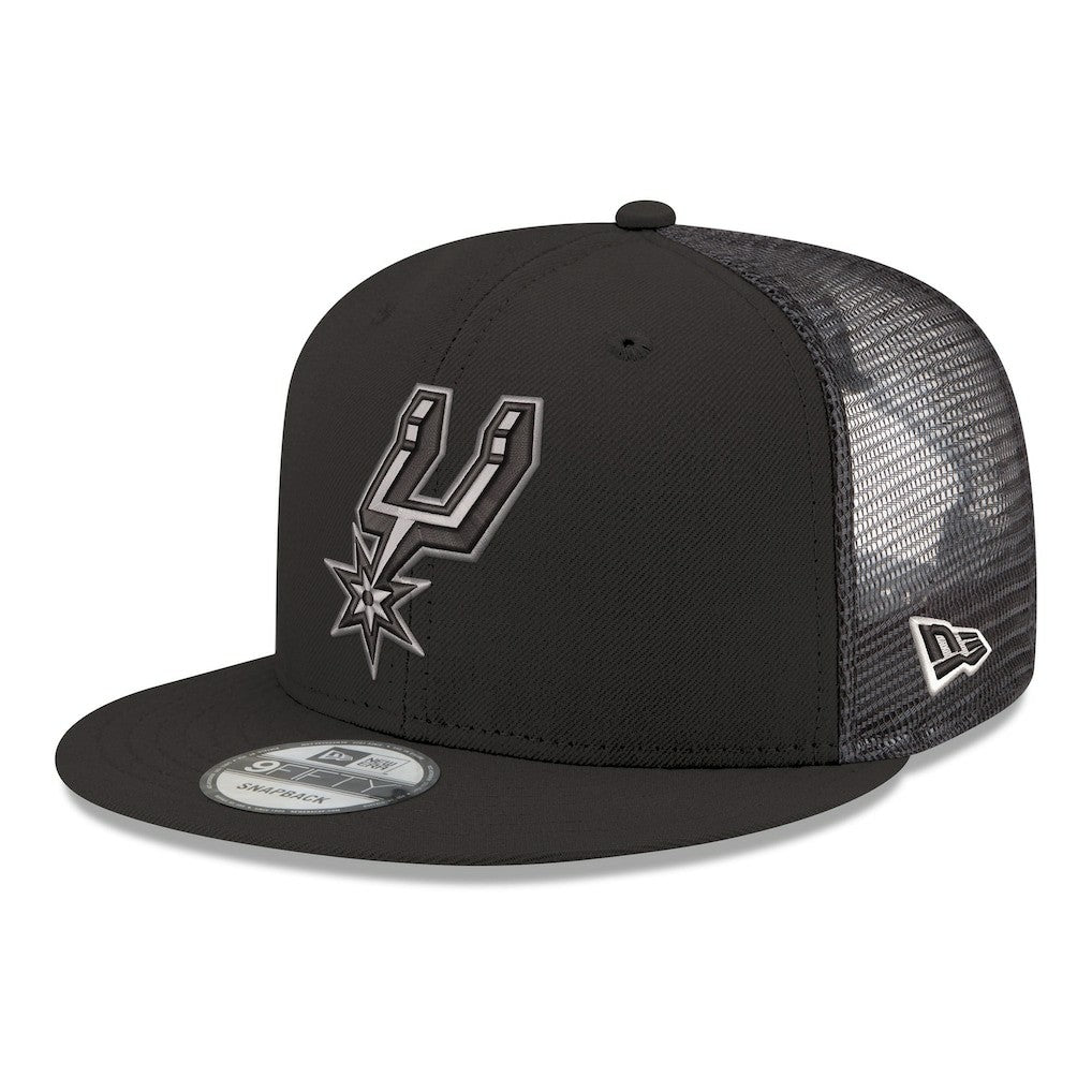 San Antonio Spurs Core Logo Meshback 9FIFTY Snapback Hat - Black for sale