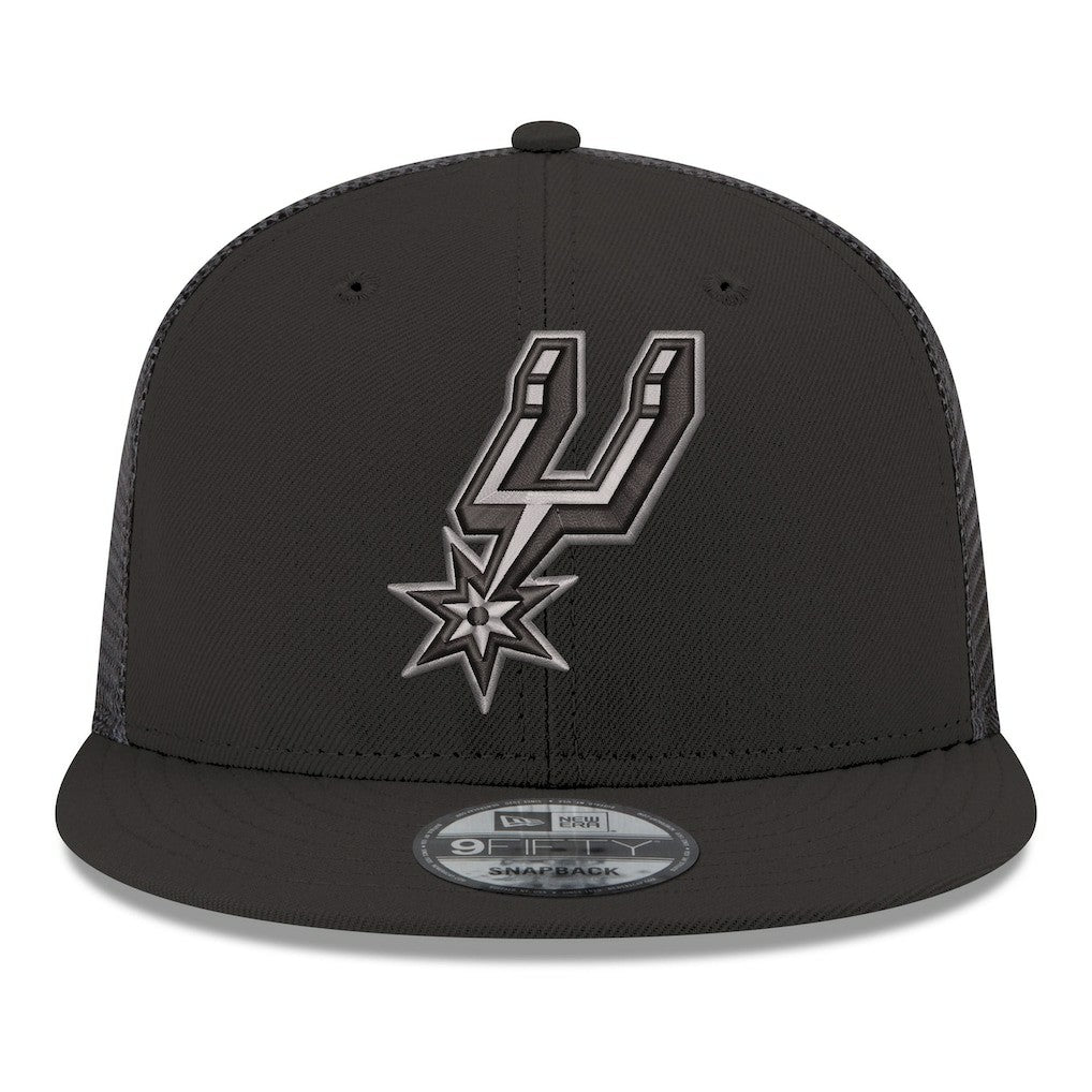San Antonio Spurs Core Logo Meshback 9FIFTY Snapback Hat - Black for sale