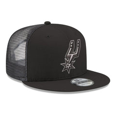 San Antonio Spurs Core Logo Meshback 9FIFTY Snapback Hat - Black for sale