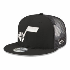 Utah Jazz Core Logo Meshback 9FIFTY Snapback Hat - Black cheap