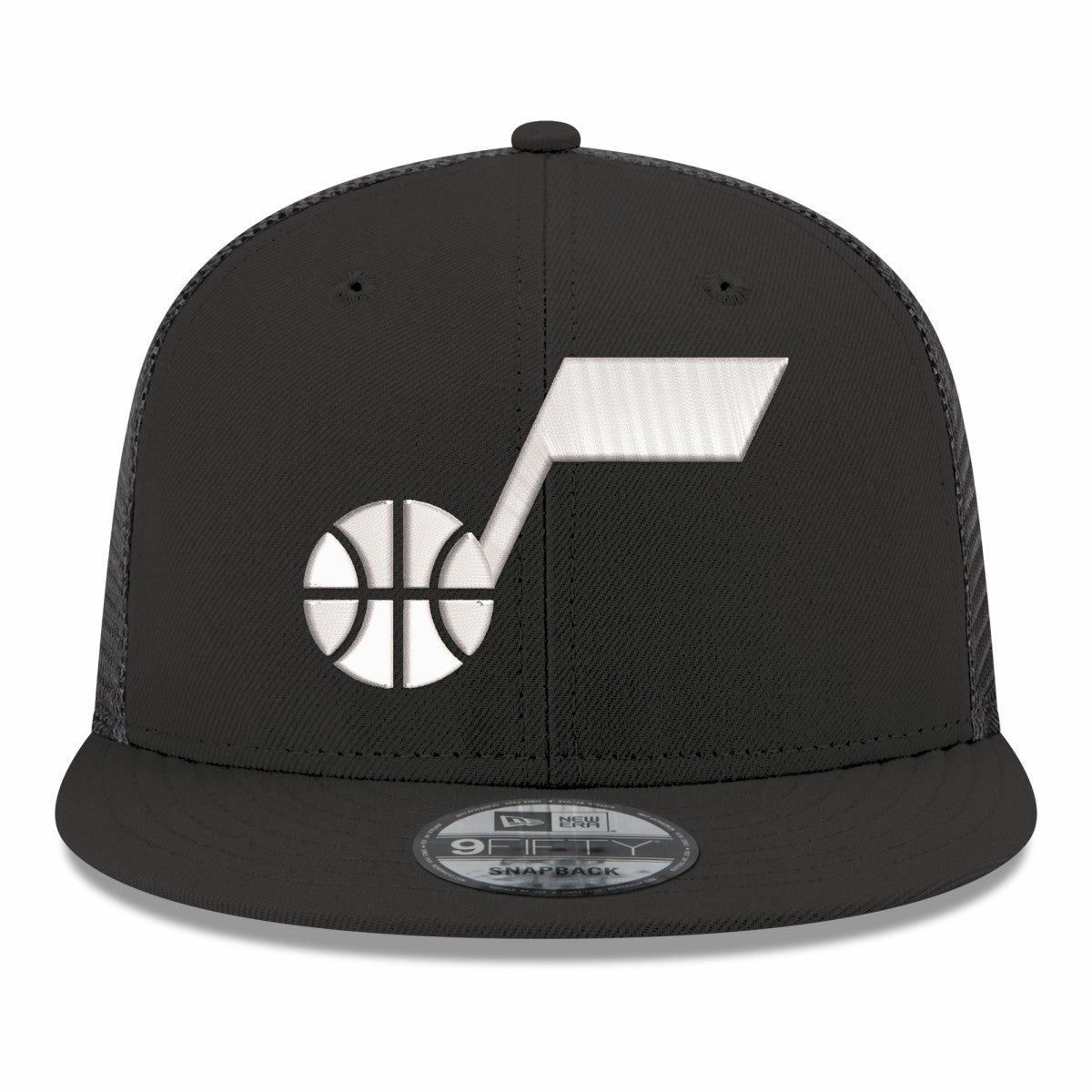 Utah Jazz Core Logo Meshback 9FIFTY Snapback Hat - Black cheap
