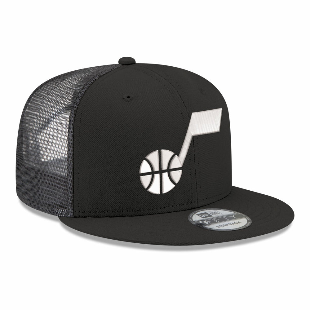 Utah Jazz Core Logo Meshback 9FIFTY Snapback Hat - Black cheap