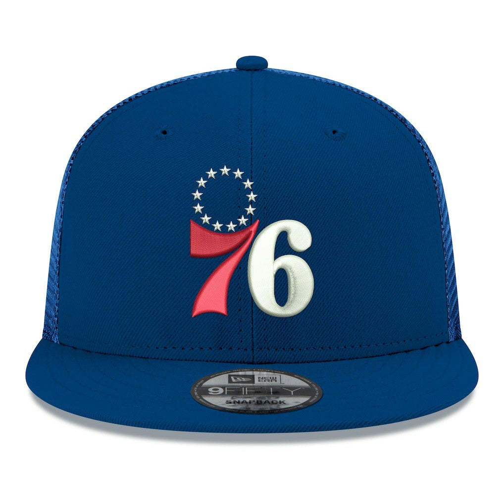Philadelphia 76ers Core Logo Meshback 9FIFTY Snapback Hat - Royal online