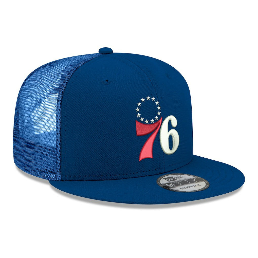 Philadelphia 76ers Core Logo Meshback 9FIFTY Snapback Hat - Royal online