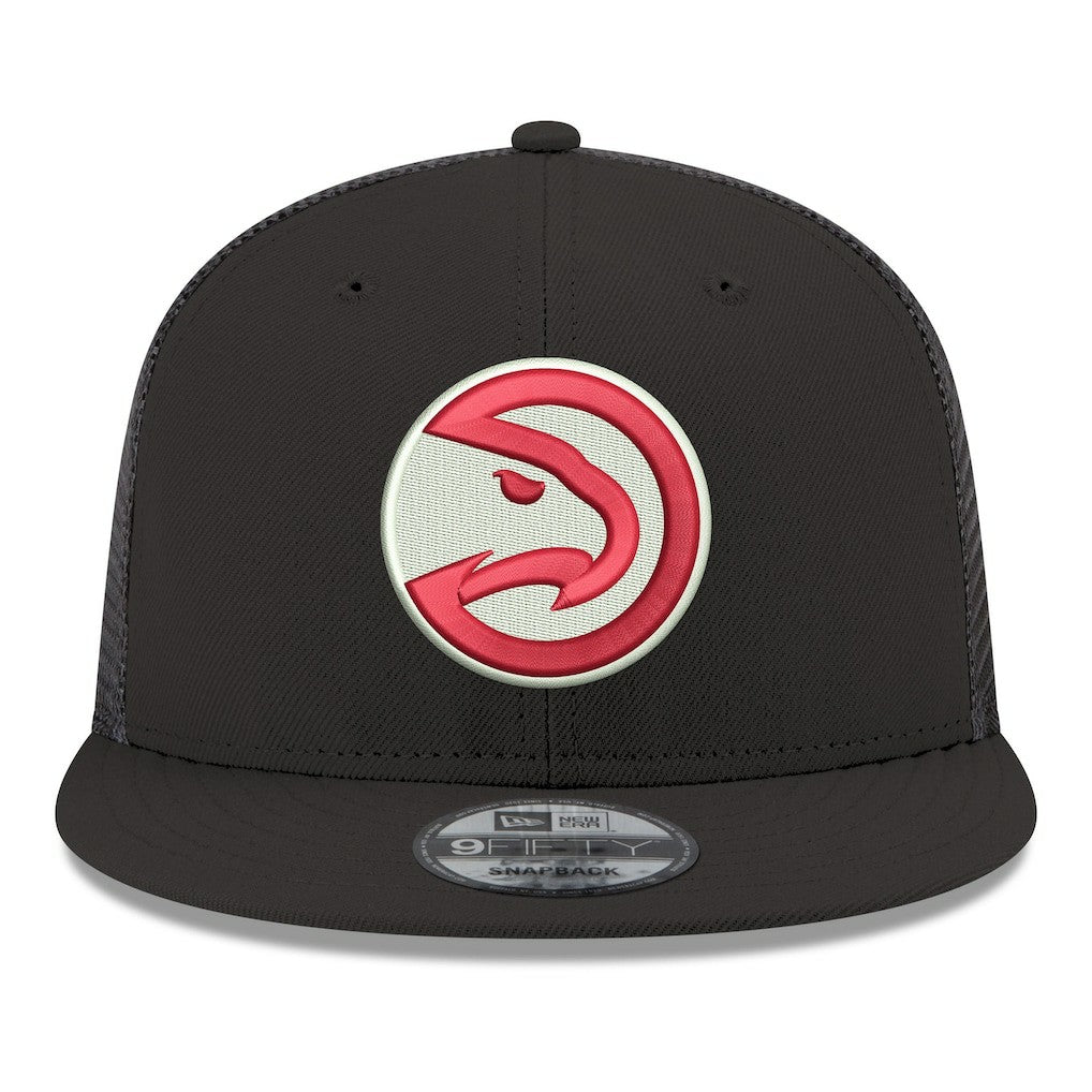 Atlanta Hawks Core Logo Meshback 9FIFTY Snapback Hat - Black sale