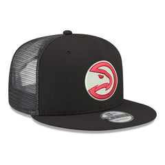 Atlanta Hawks Core Logo Meshback 9FIFTY Snapback Hat - Black sale