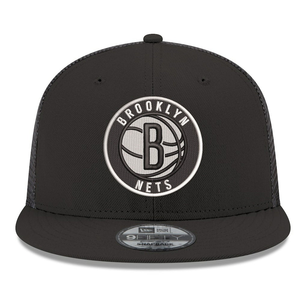 Brooklyn Nets Core Logo Meshback 9FIFTY Snapback Hat - Black on sale