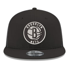 Brooklyn Nets Core Logo Meshback 9FIFTY Snapback Hat - Black on sale