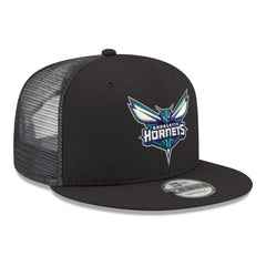 Charlotte Hornets Core Logo Meshback 9FIFTY Snapback Hat - Black sale