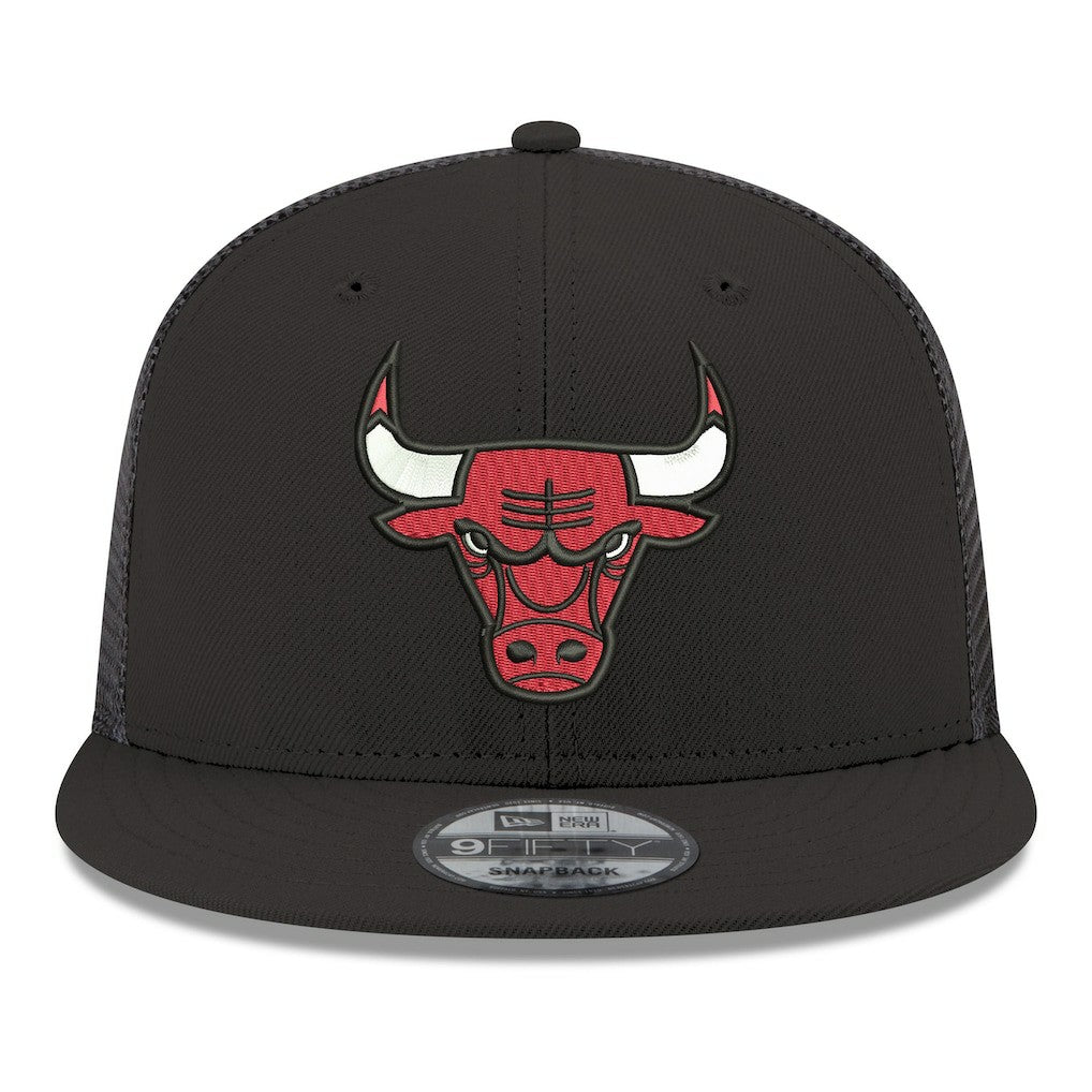 Chicago Bulls Core Logo Meshback 9FIFTY Snapback Hat - Black shop