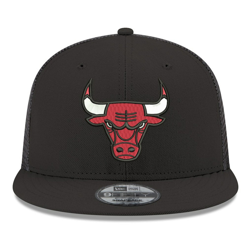 Chicago Bulls Core Logo Meshback 9FIFTY Snapback Hat - Black shop