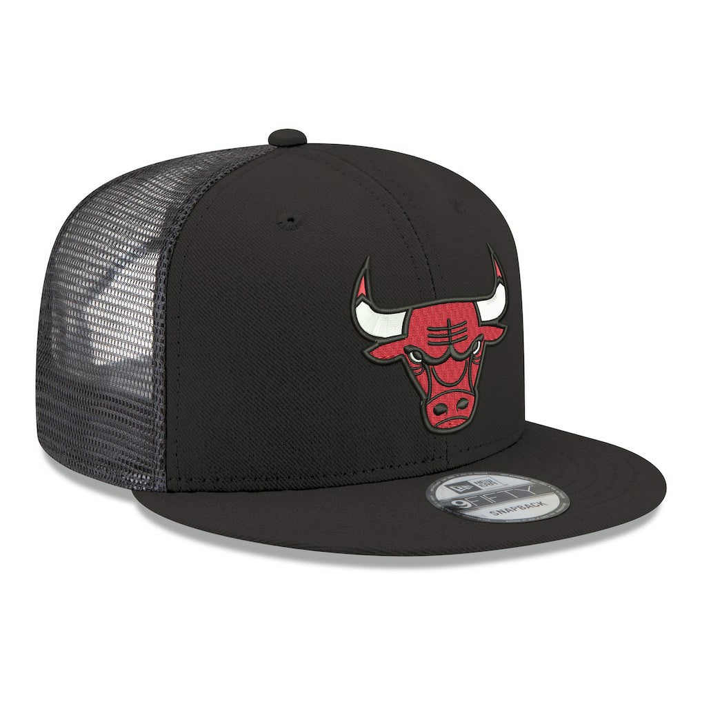 Chicago Bulls Core Logo Meshback 9FIFTY Snapback Hat - Black shop