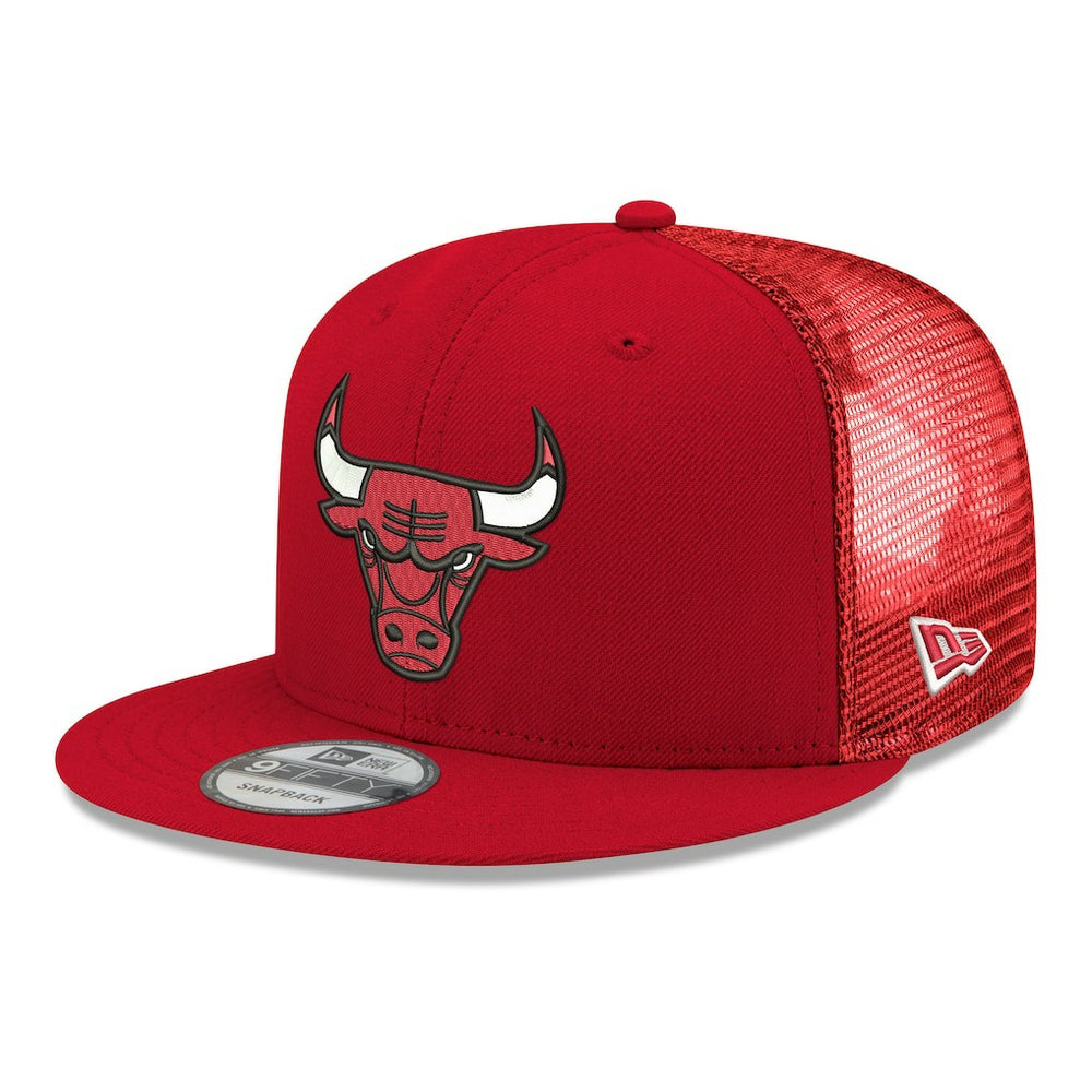 Chicago Bulls Core Logo Meshback 9FIFTY Snapback Hat - Red cheap