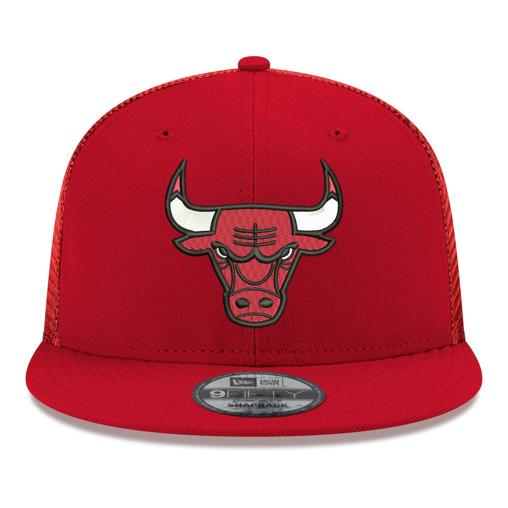 Chicago Bulls Core Logo Meshback 9FIFTY Snapback Hat - Red cheap