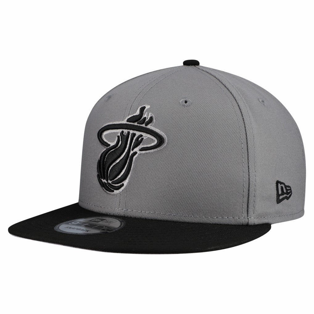 Miami Heat Core Logo Storm Gray Two-Tone 9FIFTY Snapback Hat - Gray sale