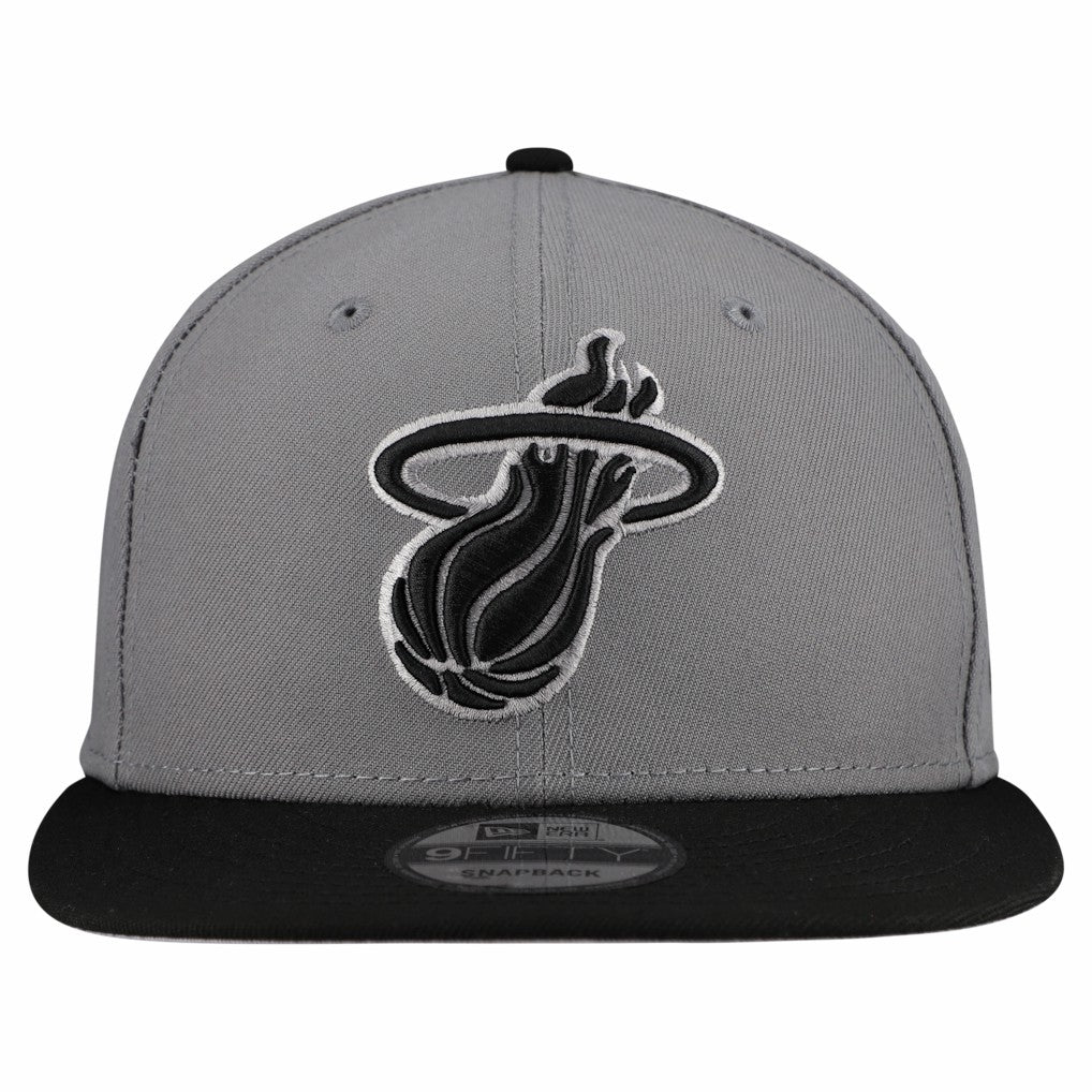 Miami Heat Core Logo Storm Gray Two-Tone 9FIFTY Snapback Hat - Gray sale