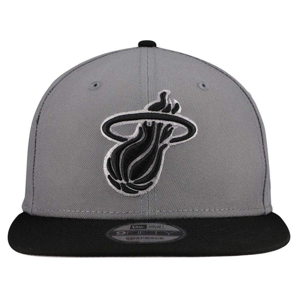 Miami Heat Core Logo Storm Gray Two-Tone 9FIFTY Snapback Hat - Gray sale