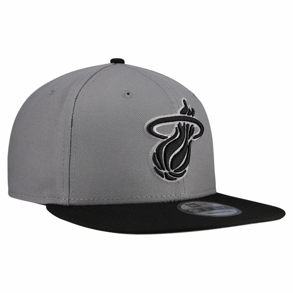 Miami Heat Core Logo Storm Gray Two-Tone 9FIFTY Snapback Hat - Gray sale