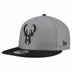 Milwaukee Bucks Core Logo Storm Gray Two-Tone 9FIFTY Snapback Hat - Gray shop