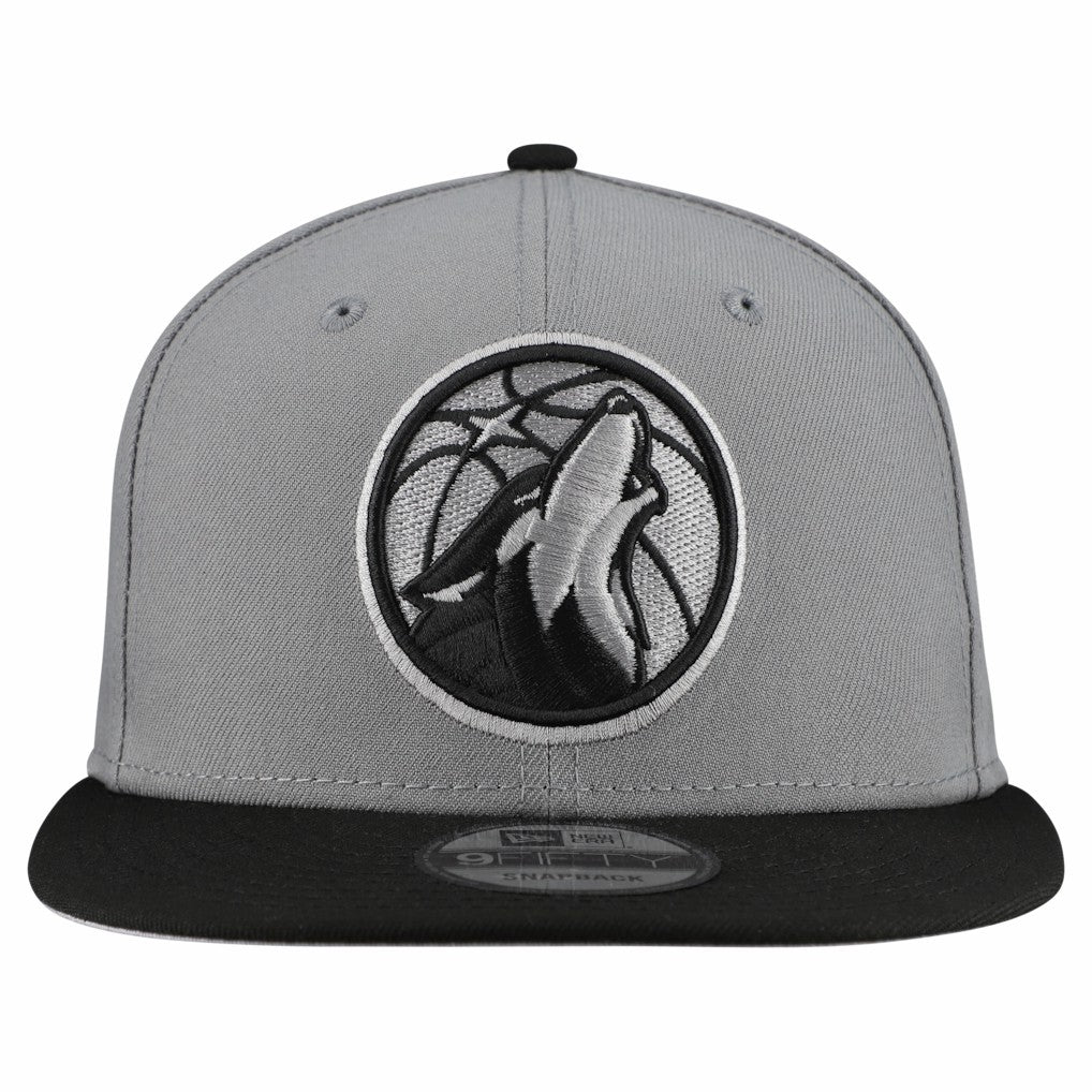 Minnesota Timberwolves Core Logo Storm Gray Two-Tone 9FIFTY Snapback Hat - Gray sale