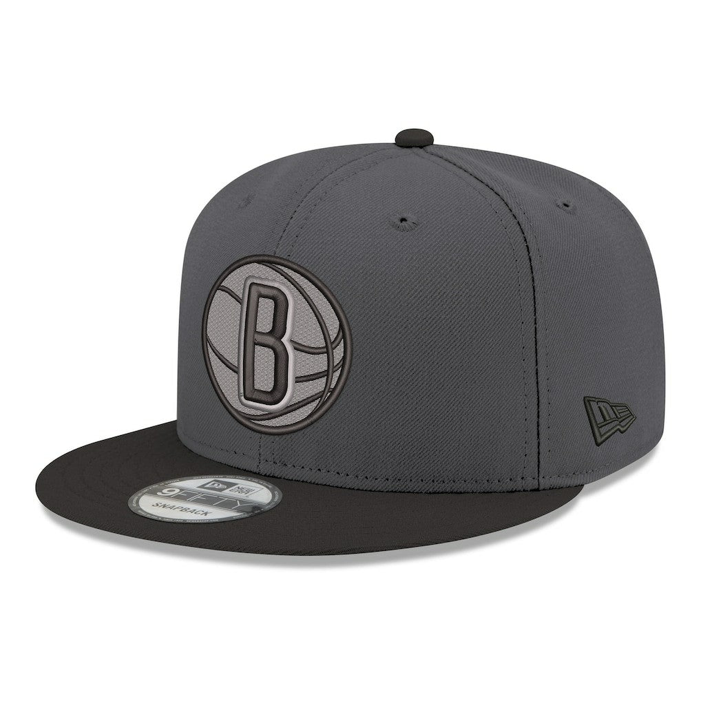 Brooklyn Nets Logo 2-Tone 9FIFTY Snapback Hat - Gray/Black sale