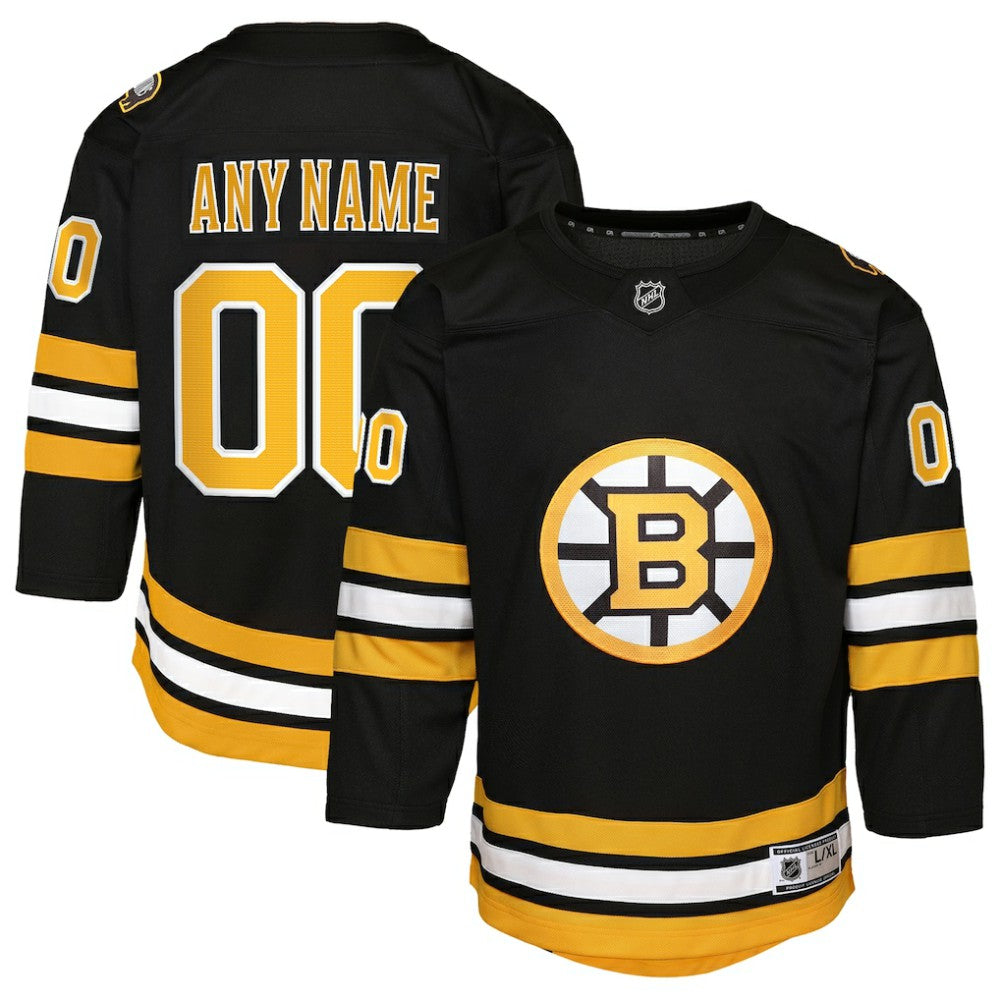 Boston Bruins Youth Home Custom Premier Jersey - Black Jerseys