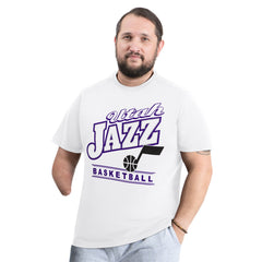 Utah Jazz G-III Sports by Carl Banks Adaptive Headliner T-Shirt - White for sale