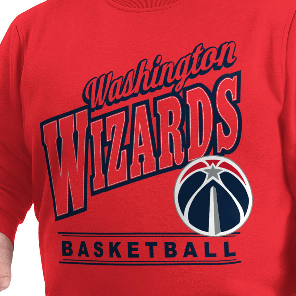 Washington Wizards G-III Sports by Carl Banks Adaptive Headliner Fleece Crewneck Sweatshirt - Red discount