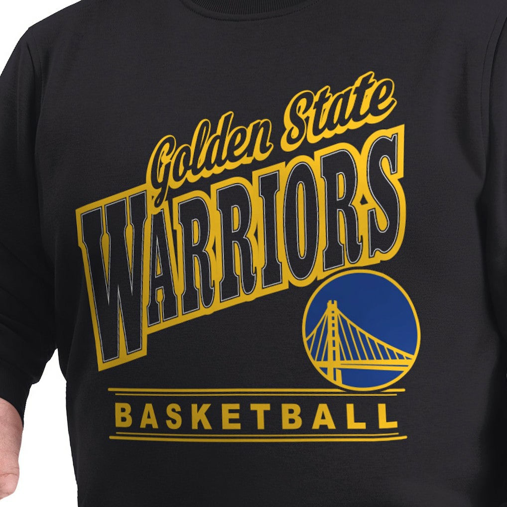 Golden State Warriors G-III Sports by Carl Banks Adaptive Headliner Fleece Crewneck Sweatshirt sale - Black cheap